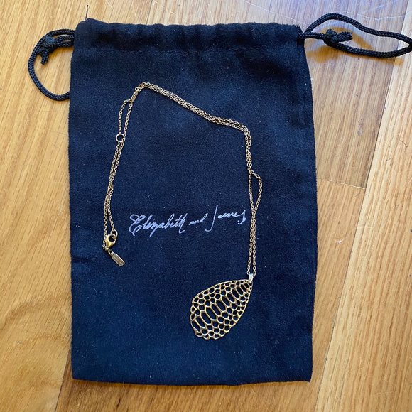 Elizabeth and James Jewelry - Elizabeth and James Gold White Sapphire Necklace